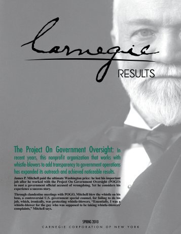 The Project On Government Oversight: In - Carnegie Corporation of ...