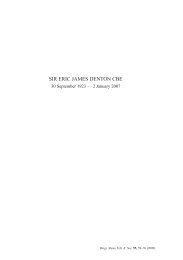 SIR ERIC JAMES DENTON CBE - Biographical Memoirs of Fellows ...