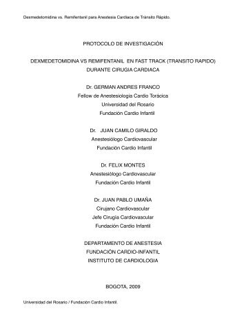 DEXMEDETOMIDINA VS REMIFENTANIL EN FAST TRACK ...