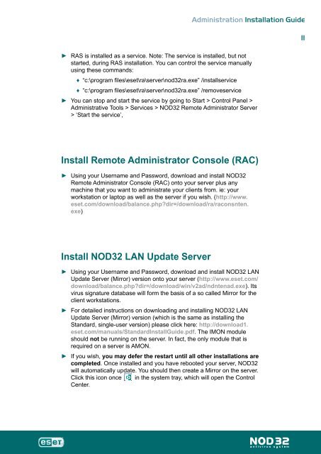 Installation Guide - Eset