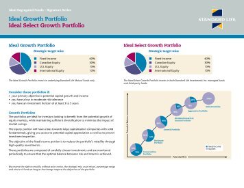 Ideal Growth Portfolio & Ideal Select Growth Portfolio ... - Standard Life