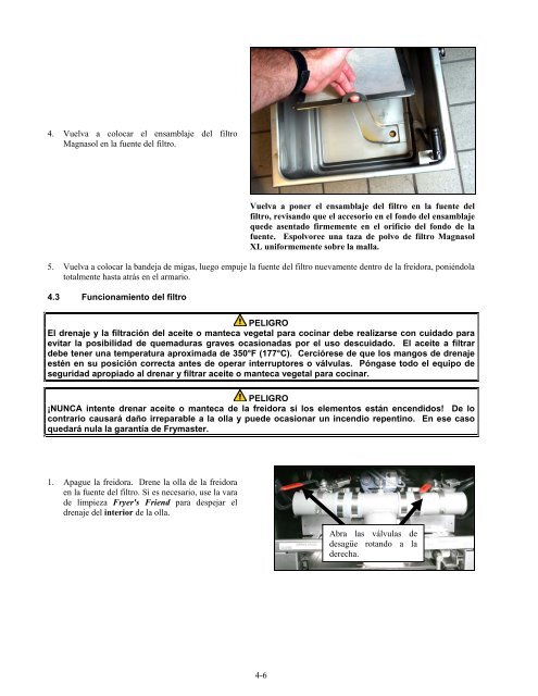 Freidoras de Gas Serie Pro H55 Manual de instalación y - Frymaster