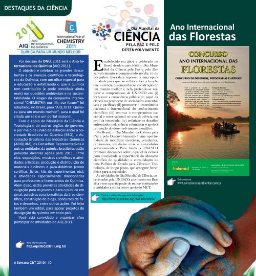 Jornal da Semana Nacional de Ciência e Tecnologia - Portal do ...