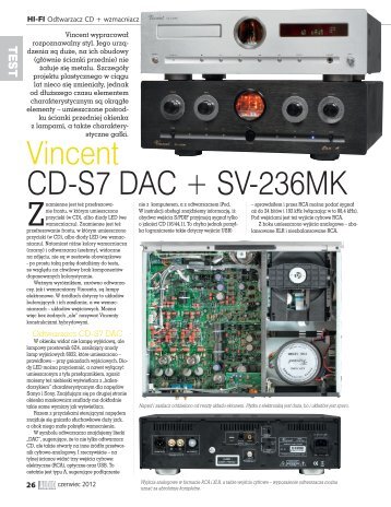 Vincent CD-S7 DAC + SV-236MK - Audio