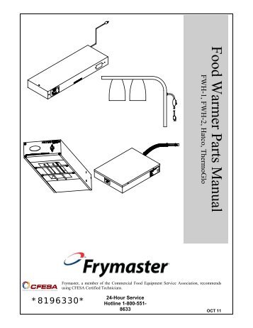 Food Warmer Parts Manual - Frymaster