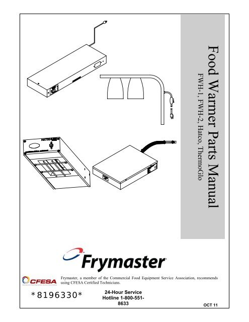 Food Warmer Parts Manual - Frymaster