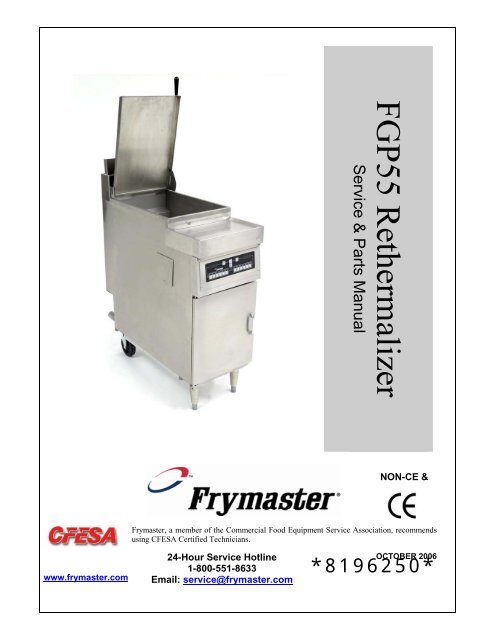 819 6250 Frymaster