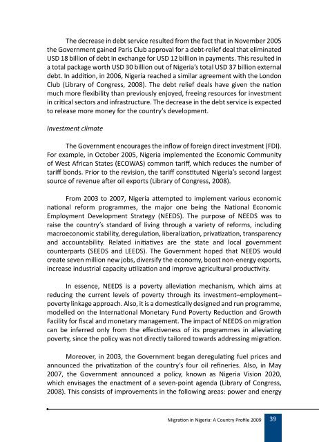 Migration Profile on Nigeria - IOM Publications - International ...