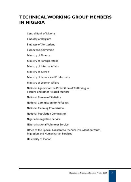 Migration Profile on Nigeria - IOM Publications - International ...