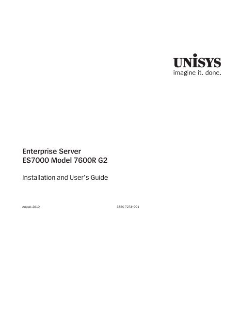 ES7000 Model 7600R G2 Installation and User's Guide