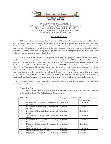 Government of Delhi - Directorate of Education