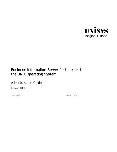 Business Information Server For Linux And The Unix Operating