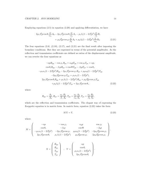 Regularization of the AVO inverse problem by means of a ...