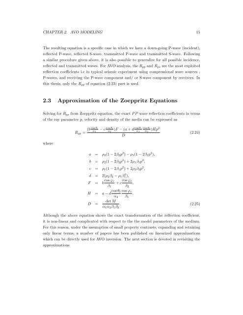 Regularization of the AVO inverse problem by means of a ...