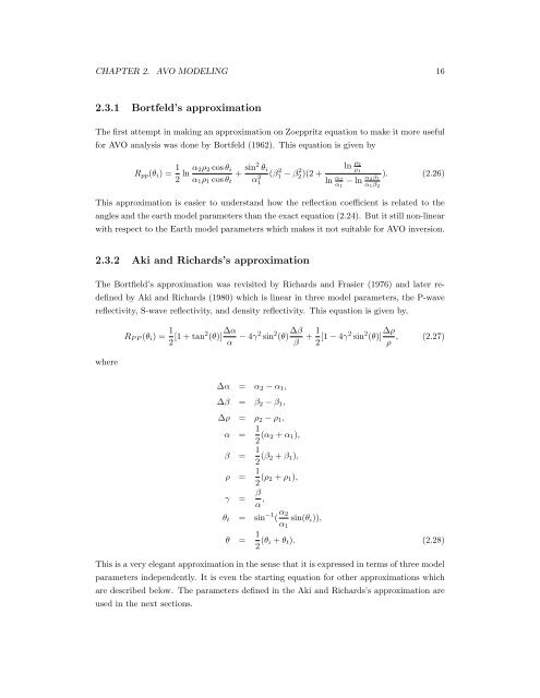 Regularization of the AVO inverse problem by means of a ...