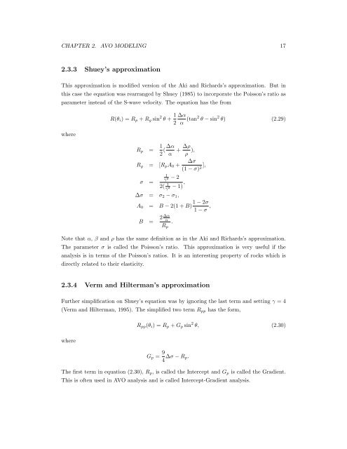 Regularization of the AVO inverse problem by means of a ...