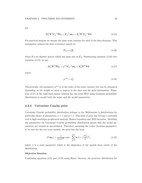 Regularization of the AVO inverse problem by means of a ...
