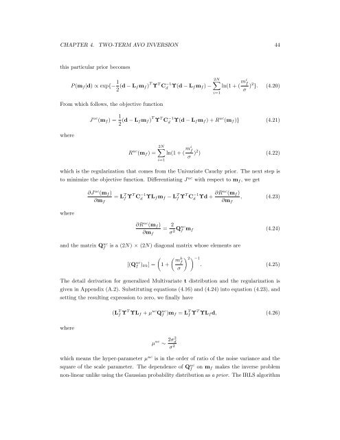 Regularization of the AVO inverse problem by means of a ...