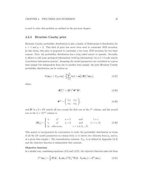 Regularization of the AVO inverse problem by means of a ...