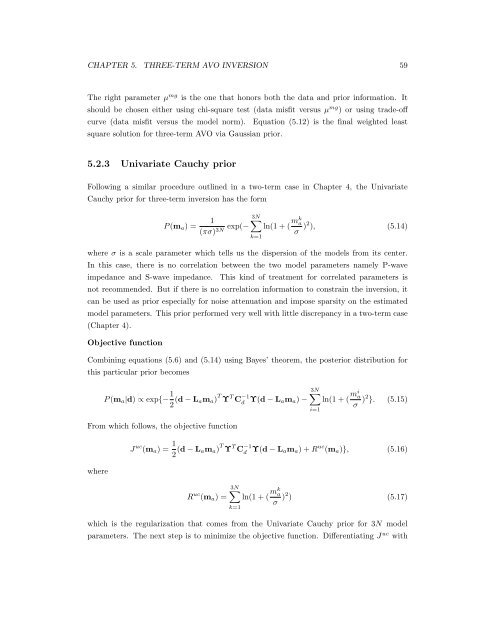 Regularization of the AVO inverse problem by means of a ...