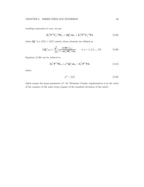 Regularization of the AVO inverse problem by means of a ...