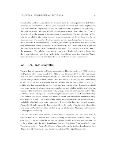 Regularization of the AVO inverse problem by means of a ...