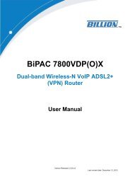 BiPAC 7800VDP(O)X - Billion