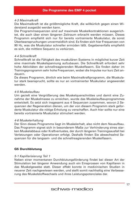 Muskelstimulationsgerät EMP 4-pocket - schwa-medico