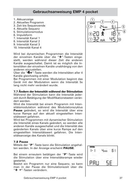 Muskelstimulationsgerät EMP 4-pocket - schwa-medico