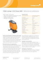 TASKI swingo 1255 Power BMS – Batteridriven ... - Orange Clean AB