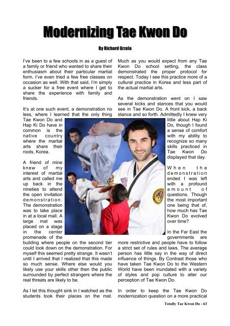 Totally Tae Kwon Do Magazine - Issue 26