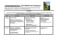 Lehrgangsprogramm „GUT-DRAUF mit Teamgeist“ - Seminar ...