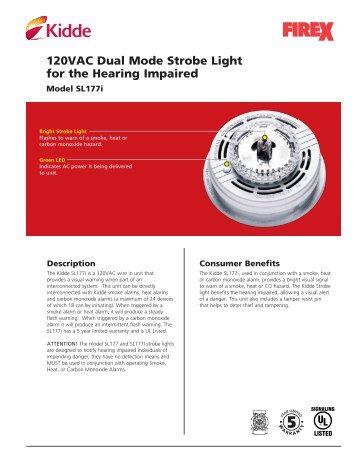 120VAC Dual Mode Strobe Light for the Hearing Impaired