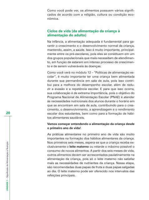 Alimentação e nutrição no Brasil - Portal do Professor - Ministério da ...