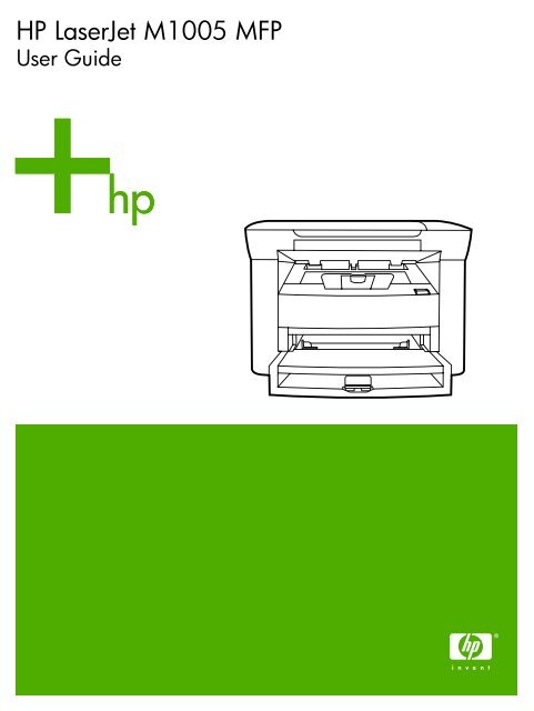 HP LaserJet M1005 MFP user guide - ENWW