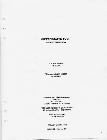 WIZ PERISTALTIC PUMP rusmucrrou MANUAL