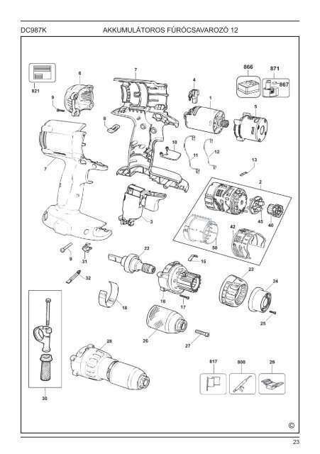 DC980 DC981 DC984 DC987 DC988 - Service - DeWALT