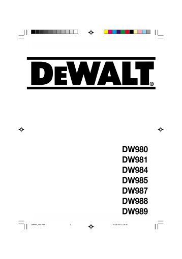 dw987/dw988/dw989 - Service - DeWALT