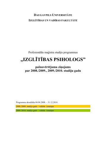 daugavpils universitāte izglītības un vadības fakultāte