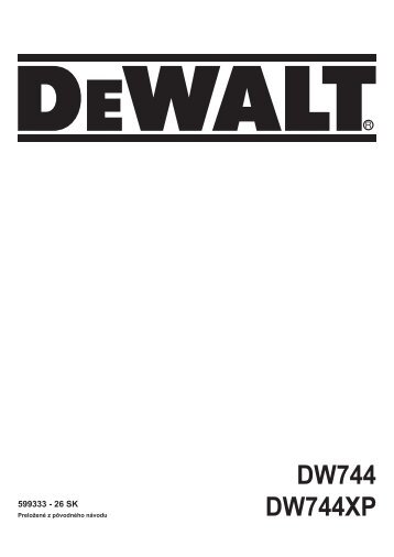 DW744 DW744XP - Service - DeWALT