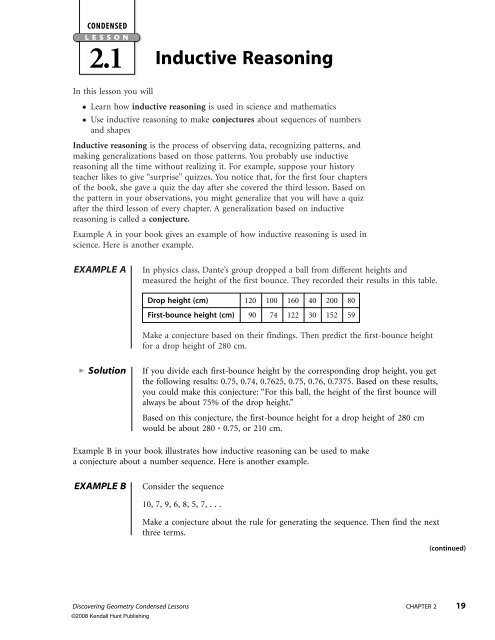 Solved Math Activity 2.2 60 MATH ACTIVITY 2.2 Deductive