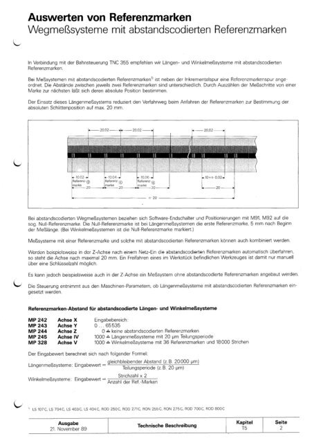 Technisches Handbuch TNC 355 - heidenhain - DR. JOHANNES ...