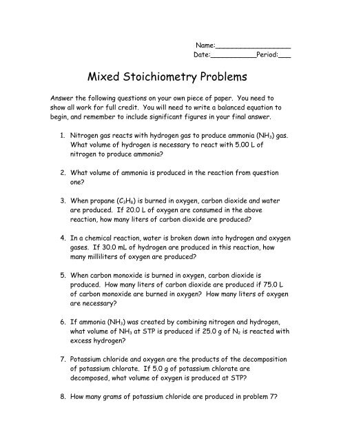 stoichiometry-problems-with-answers-slidesharedocs