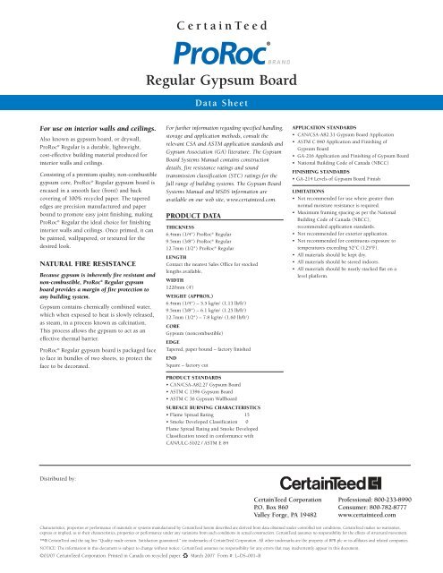 Regular Gypsum Board