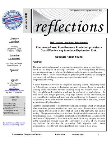 January 2008 - The Southeastern Geophysical Society