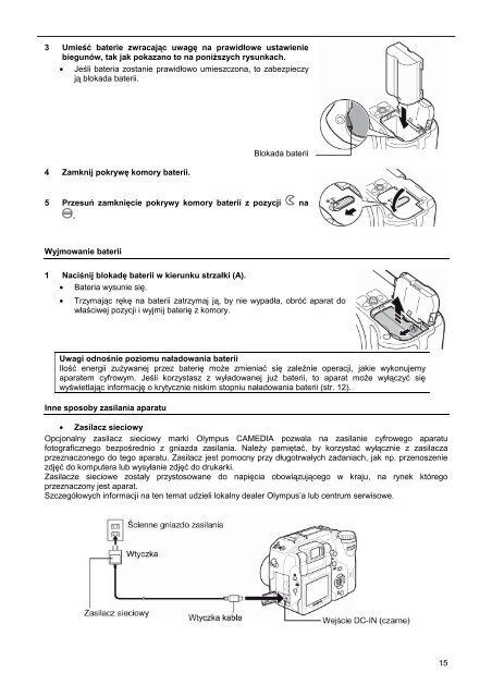 Pełna instrukcja obsługi aparatu C-5060 Wide ZOOM • Dziękujemy ...