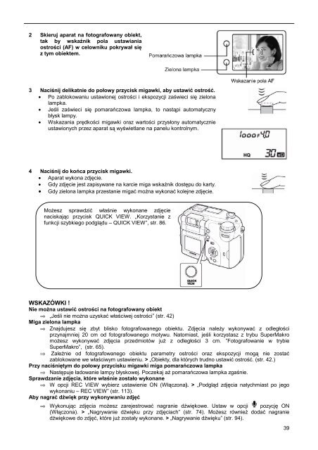 Pełna instrukcja obsługi aparatu C-5060 Wide ZOOM • Dziękujemy ...