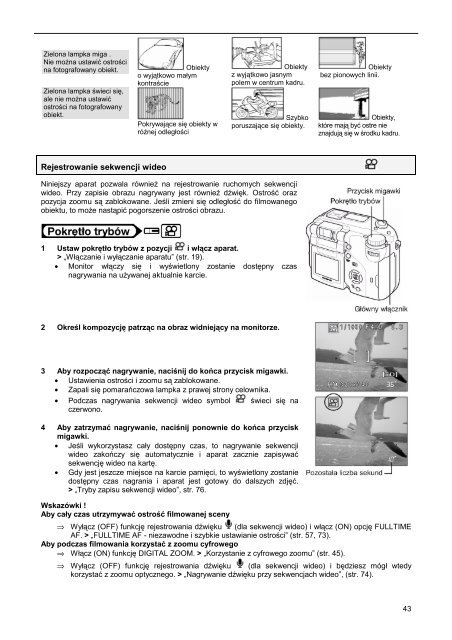 Pełna instrukcja obsługi aparatu C-5060 Wide ZOOM • Dziękujemy ...