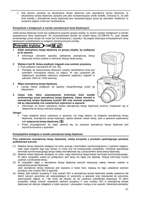 Pełna instrukcja obsługi aparatu C-5060 Wide ZOOM • Dziękujemy ...