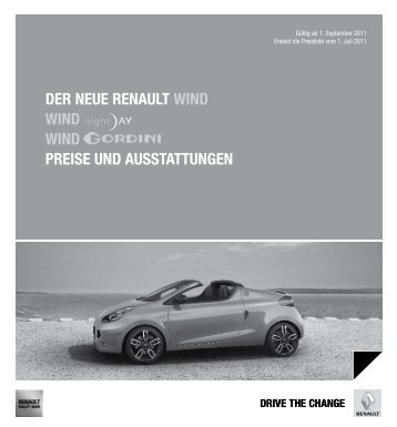 DER nEuE REnault WInD WInD WInD PREIsE unD ausstattungEn